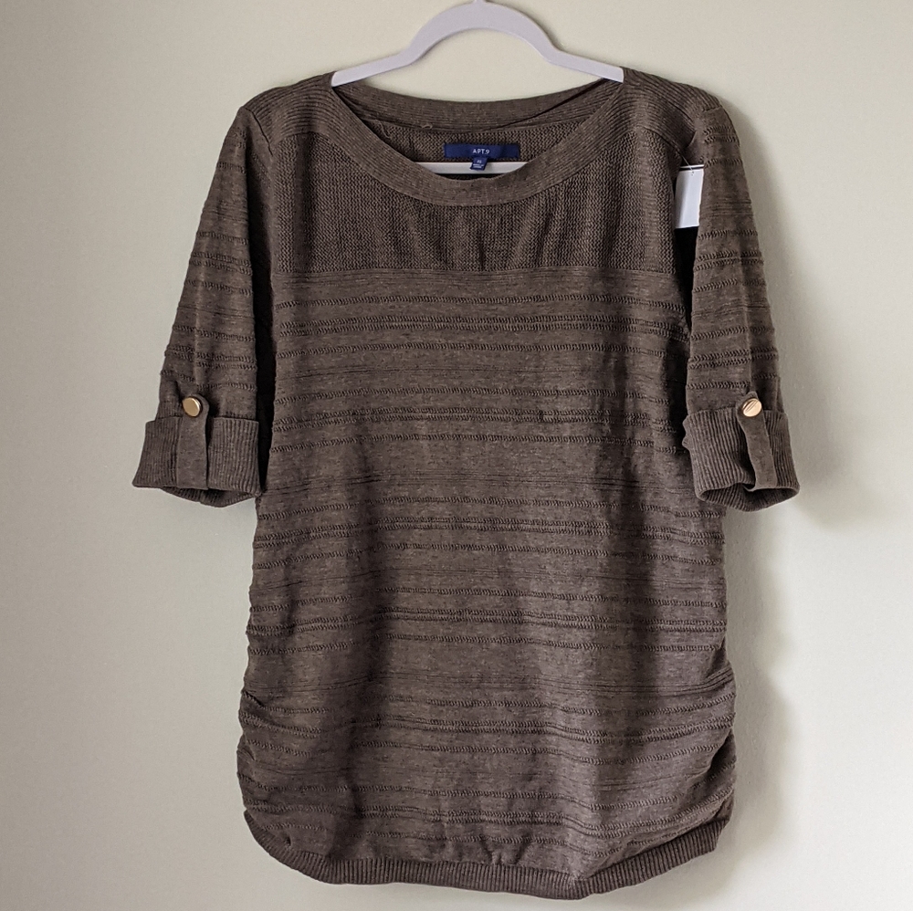 Women's Brown Shirt (fits maternity)